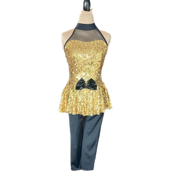 Women’s Showgirl Circus Carnival Dance Sequin Costume Small